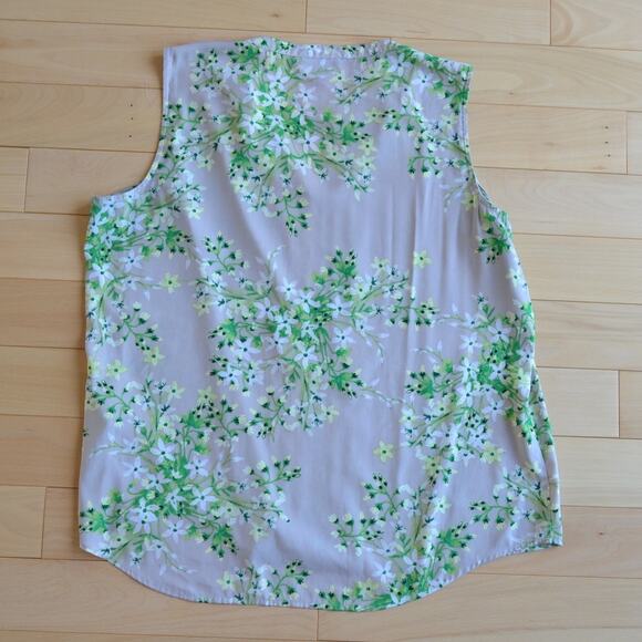 Calvin Klein Sleeveless Blouse Top Size XL Floral - Picture 3 of 3